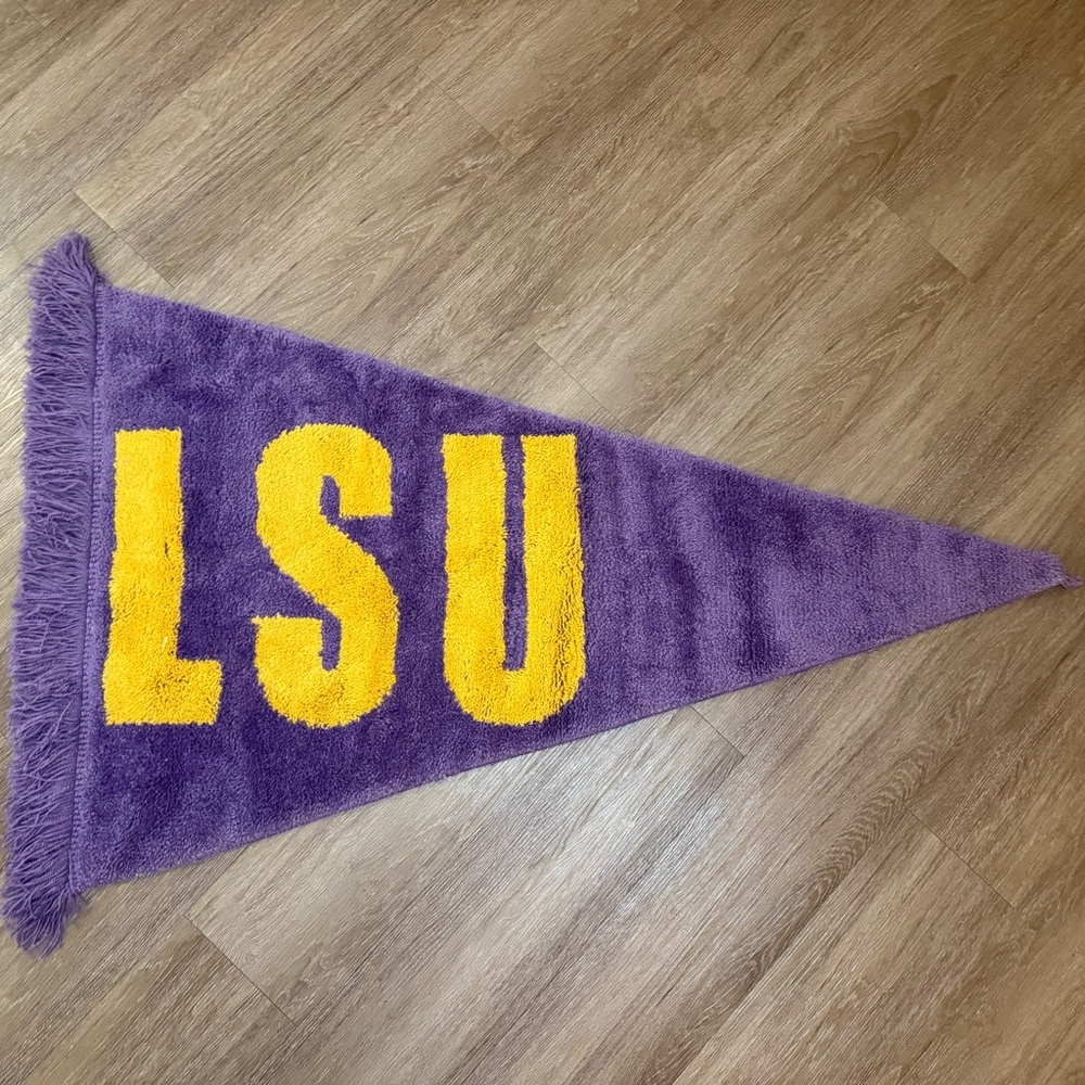 LSU Purple and Gold Pennant Bath Mat - Picture 2 of 12